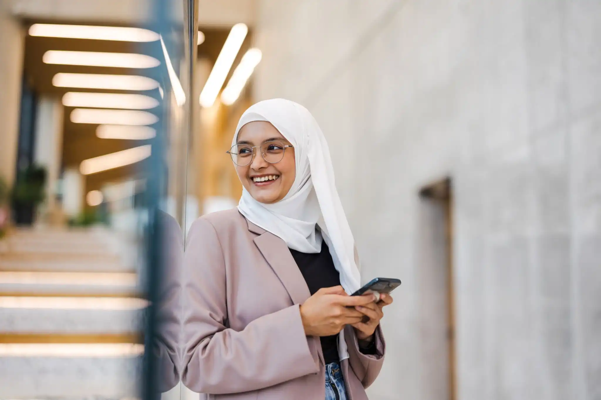 muslim man standing confidently