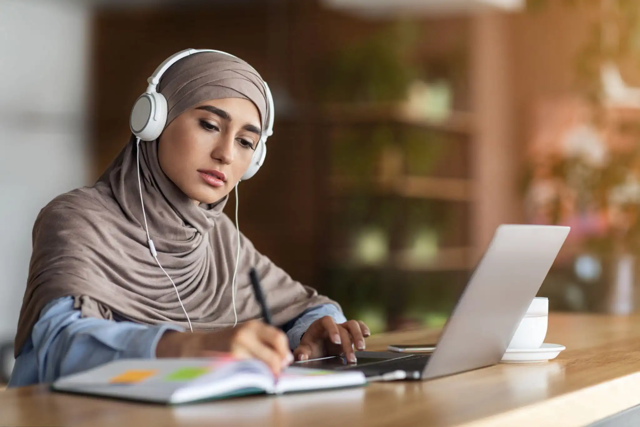 muslim woman standing confidently
